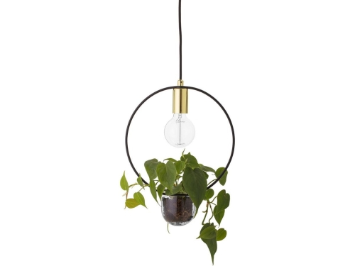 Lampa wisząca Flowerpot Ø30 cm złota kwietnik Bloomingville