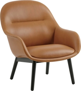 Fotel Fiber Lounge na drewnianych nogach MUUTO  różne warianty
