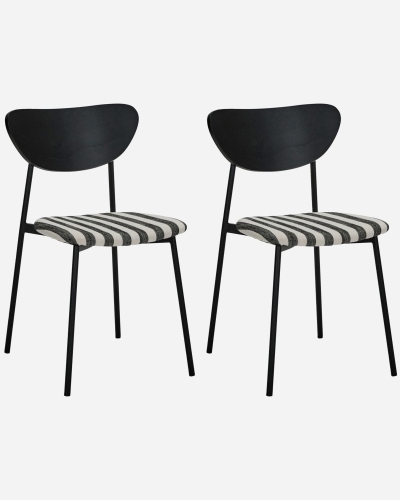Krzesła Must Black - Off-White 2 Sztuki House Doctor