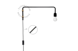 Lampa Mosiężna Obrotowa Z Porcelanową Oprawką Zangra