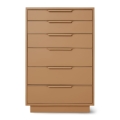 Komoda z 6 szufladami, camel HKLIVING