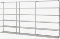 Konfiguracja półek 5x3 NEUTRA 368 x H197 cm dąb bielony, szara stal Bolia