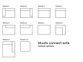 Sofa modułowa CONNECT MUUTO różne moduły