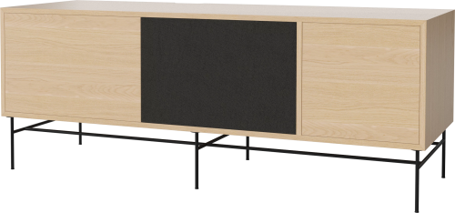 BOLIA szafka CASE L 48 dąb bielony / czarna podstawa 