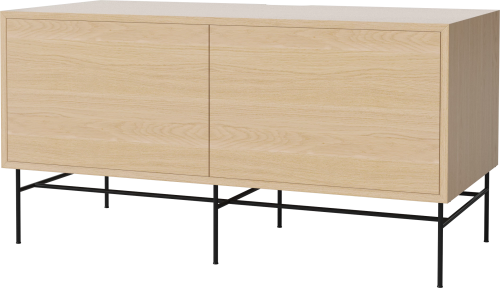 BOLIA szafka CASE M 48 dąb bielony / czarna podstawa