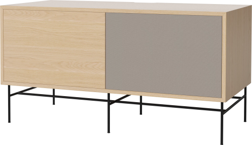 BOLIA szafka CASE M 48 dąb bielony / czarna podstawa