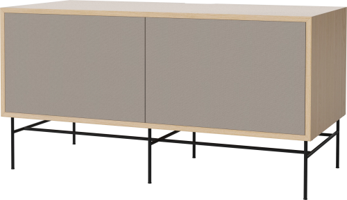 BOLIA szafka CASE M 48 dąb bielony / czarna podstawa