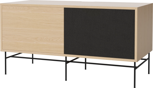 BOLIA szafka CASE M 48 dąb bielony / czarna podstawa 