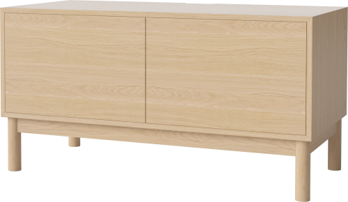 BOLIA szafka CASE M 48 dąb bielony / dębowa podstawa