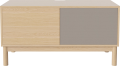 BOLIA szafka CASE M 48 dąb bielony / dębowa podstawa 