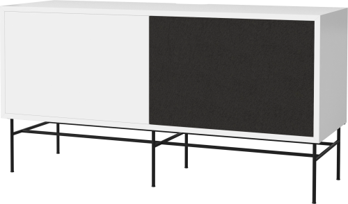 BOLIA szafka CASE M biały lakier / czarna podstawa  