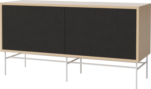 BOLIA szafka CASE M dąb bielony / biała podstawa