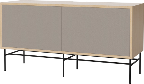 BOLIA szafka CASE M dąb bielony / czarna podstawa