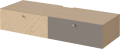 BOLIA szafka wisząca pod tv/hi-fi LUXE dąb bielony / szare uchwyty
