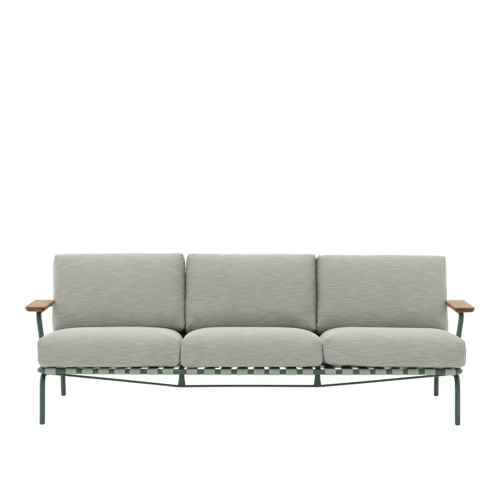 MUUTO sofa ogrodowa SETTLE 3-Seater Ribbed podstawa Dark Green MUUTO rózne warianty