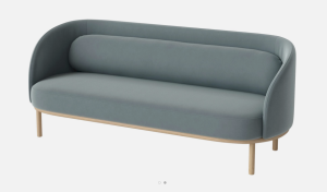 Sofa 3-osobowa FUUGA czarny dąb BOLIA 