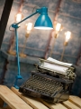 TABLE CLAMP LAMP IRON DERBY L.20XH.37CM, TEAL BLUE	- IT'S ABOUT ROMI