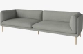 Sofa 3-osobowa PASTE czarny dąb BOLIA  