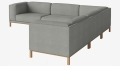 Sofa modułowa 1 COSY ciemny dąb BOLIA 