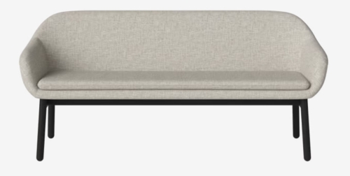Sofa / ławka 2-osobowa DINE czarny dąb BOLIA   