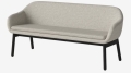 Sofa / ławka 2-osobowa DINE czarny dąb BOLIA   