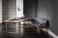 Sofa / ławka 2-osobowa DINE czarny dąb BOLIA   