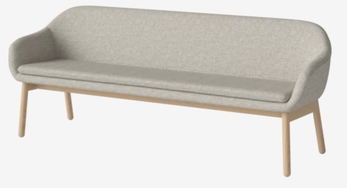Sofa / ławka 3-osobowa DINE dąb bielony BOLIA   