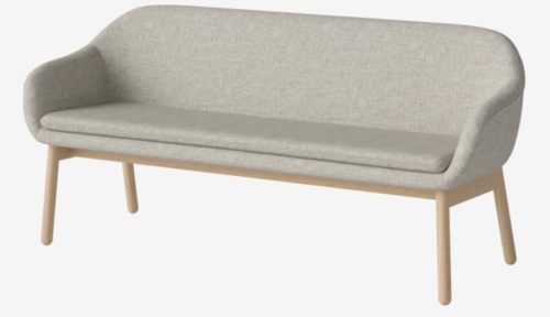 Sofa / ławka 2-osobowa DINE dąb bielony BOLIA 