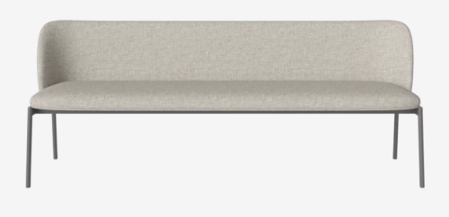 Sofa / ławka 3-osobowa FRANK szare nogi BOLIA 