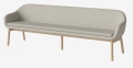 Sofa / ławka 4-osobowa DINE dąb bielonby BOLIA 
