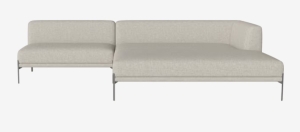Sofa  modułowa 14 CAISA nogi szara stal BOLIA 