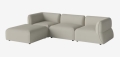 Sofa  3-osobowa z pufem ARKE lewa BOLIA  