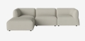 Sofa  3-osobowa z pufem ARKE lewa BOLIA  