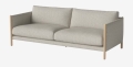 Sofa   2,5 osobowa HAYDEN dąb bielony olejowany BOLIA   