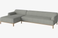 Sofa 4-osobowa z szezlongiem CARO lewa BOLIA  różne warianty 