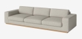 Sofa 4-osobowa SEPIA podstawa dąb naturalny olejowany BOLIA 