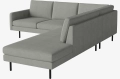 Sofa 4-osobowa narożna SCANDINAVIA REMIX otwarta prawa BOLIA 
