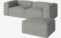 Sofa  modułowa z pufem 6 COSIMA 240 cm BOLIA 