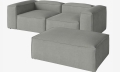 Sofa modułowa z pufem 3 COSIMA 240 cm BOLIA 