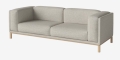 Sofa modułowa 3-osobowa COSY dąb bielony olejowany BOLIA