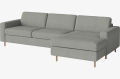 Sofa rozkładana 2,5-osobowa z szezlongiem SCANDINAVIA prawa BOLIA 