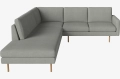 Sofa 4-osobowa narożna SCANDINAVIA REMIX otwarta lewa BOLIA 