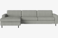 Sofa rozkładana 3-osobowa z szezlongiem SCANDINAVIA lewa BOLIA  