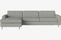 Sofa rozkładana 3-osobowa z szezlongiem SCANDINAVIA lewa BOLIA  