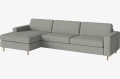 Sofa rozkładana 3-osobowa z szezlongiem SCANDINAVIA lewa BOLIA  