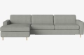 Sofa rozkładana 3-osobowa z szezlongiem SCANDINAVIA lewa BOLIA  