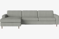 Sofa rozkładana 3-osobowa z szezlongiem SCANDINAVIA lewa BOLIA  