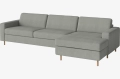 Sofa rozkładana 3-osobowa z szezlongiem SCANDINAVIA prawa BOLIA 