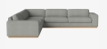 Sofa 6-osobowa narożnikowa 2 SEPIA podstawa czarna BOLIA  