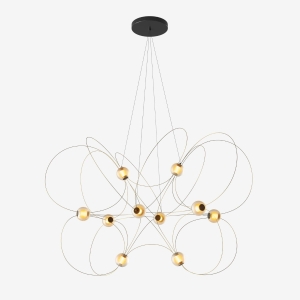Lampa Munari X10 Gold złożona DCW Editions 